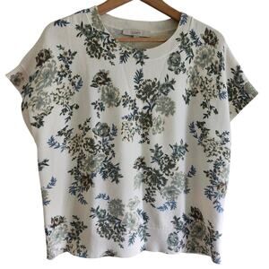 Loft Floral Lightweight Sweater Tee Size Large